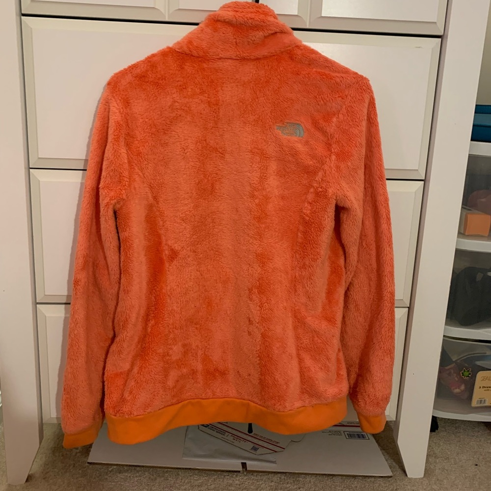 Orange north face jacket